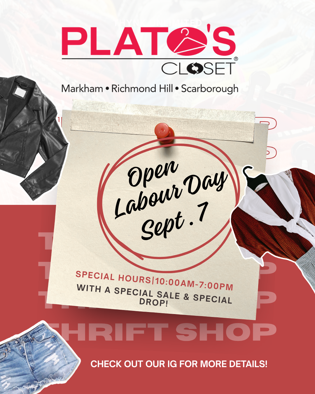 Open for Labour Day!